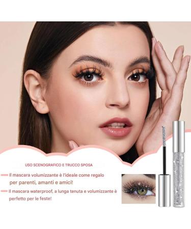 Shiny Mascara - 12ml Glitter Eyelash Makeup Thick Extension Curl Clothing Sparkle Wand for Long Raincoats | Eye for Women Party Makeup - Buy Online on GoSupps.com