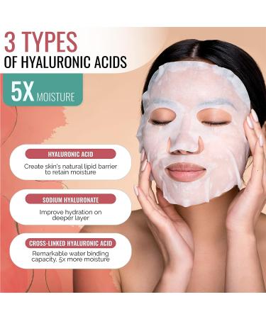 Premium Tencel Korean Sheet Mask Set - Hydrating Face Masks for Youthful K-Beauty Glow - Buy Online on GoSupps.com