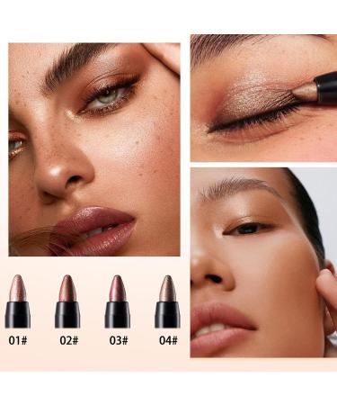  Mimoqk Shimmer Eye Shadow Pencil Smudge-Proof Shadow Stick Shimmer Eye Highlighter Brightening Eye Shadow Long-Lasting Smudge-Proof Eye Best Shimmer Eyeshadow Stick for Everyday Use - Buy Online on GoSupps.com