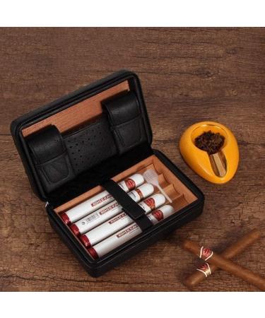 Cigar Boxs Humidors Humidor Cigar Box Cigar Humidor Case Cecigar Travel Leather Humidor Box with Humidifier Removable Cetray - Buy Online on GoSupps.com