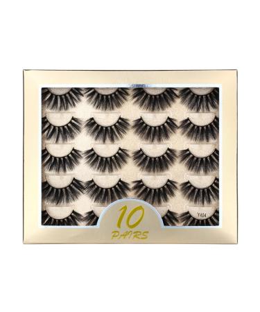 UAMOU 50/100/300pairs Natural Mink Eyelashes Faux 3d Mink lashes Strip Thick Dramatic False Eyelashes Extension Makeup Cils Cheerfully (Color : Y404 Size : 5 boxes)