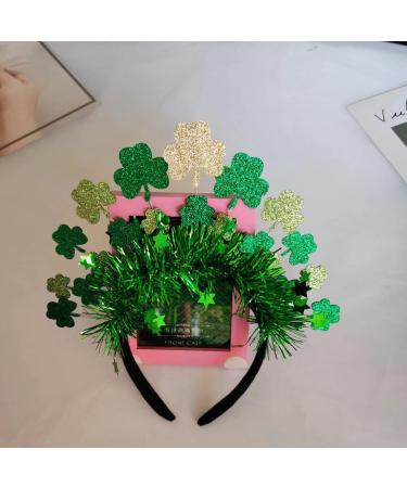 amangul Mardi GrasHeadband Irish Green Headband Irish Glitter Shamrock Headband SaintPatrick Day Headband CarnivalHeadband(A) - Buy Online on GoSupps.com