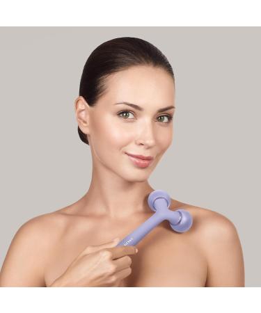 Geske SmartAppGuided 4-in-1 Sonic Facial & Body Roller | Professional Dermaroller Device for Face & Body | Enhance Your Skin Care Routine | Purple Design - Buy Online on GoSupps.com