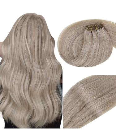 Vivien blond treat extensions real hair 60cm treat real hair extensions dirty blonde highlight platinum blonde extensions tress real hair 24 inch 100g #19/60 24 zo11 2-1 dresses #19/60