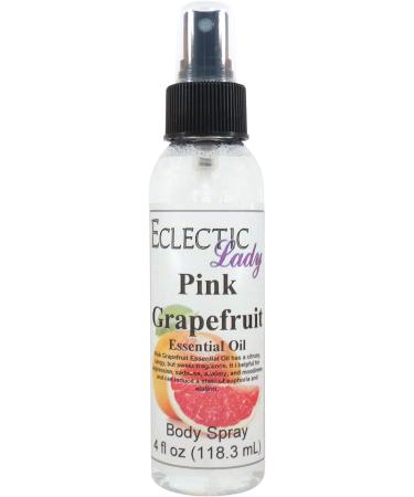 Pink Grapefruit Essential Oil Body Spray 4 ounces Body Mist for Women with Clean Light & Gentle Fragrance Long Lasting Perfume with Comforting Scent for Men & Women Cologne with Soft Subtle 4 Fluid Ounces