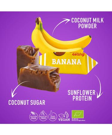 Super Fudgio Organic Banana Candies | Vegan Gluten-Free Palm Oil-Free Caramel | 6x150g Multipack | Coconut Milk & Coconut Sugar - Buy Online on GoSupps.com