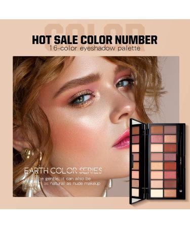 ONLYOILY 16 Colors Eyeshadow Palette - Matte Shimmer & Glitter Makeup for Stunning Eye Looks | International Shipping - Buy Online on GoSupps.com