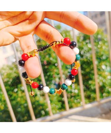 Oralgo Adjustable Woven Bracelet with National Flag - Colorful Pearls for Peace Supporters | Hand Chain for Peace Fans - Buy Online on GoSupps.com