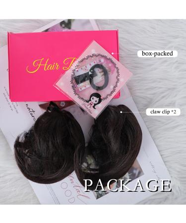 2PCS Messy Bun Hair Piece Set - Claw Clip Updo Hair Buns for Women (Natural Black) - Buy Online on GoSupps.com