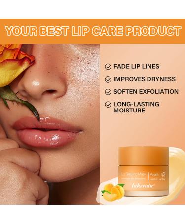 Premium Sleeping Lip Mask with Vitamin E | Hydrating & Nourishing Night Cream for Lips | Reduce Lines & Moisturize | 01# Peach - International Shipping Available - Buy Online on GoSupps.com