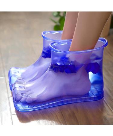 Portable Foot Bath Shoes | Waterproof Anti-Slip Foot Bath Shoes | Household Foot Bath Shoes for Bathroom Apartment Dormitory Height 18cm 45 Yards Blue - Buy Online on GoSupps.com