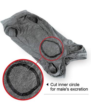 Buy Doton Hospital Suit for Dogs & Cats - Medical Wound Protection Clothing (L Gray) - Perfect After Surgery Replacement for Collars & Cones - Buy Online on GoSupps.com