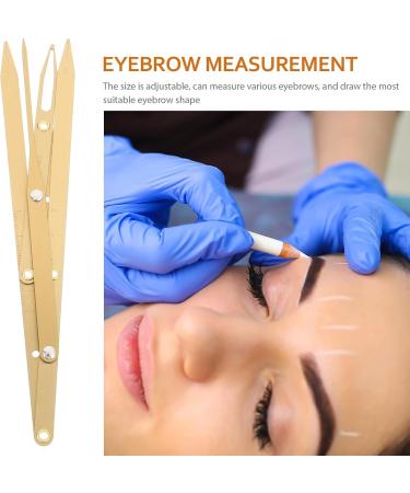 KICHOUSE R gle Sourcils en Acier Inoxydable Dor R gle de Mesure Trois Points Ratio D or Outil de Positionnement Pr cis pour Microblading 1 Pi ce Outil Professionnel de Maquillage - Buy Online on GoSupps.com