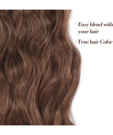 Hair Extensions Clip in 4PCS Auburn Brown 20 Inch Long Wavy Full Head Synthetic Hair Pieces - Buy Online on GoSupps.com