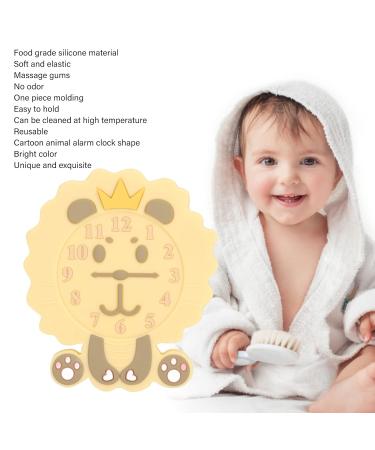 Cartoon Animal Alarm Clock Teething Toy for Babies 0-12 Months - Silicone Gum Relief Toy - Buy Online on GoSupps.com