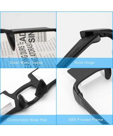 Lazy Glasses - Horizontal Prism Reading Glasses for Lying Down | Upside Down 90 Degree Glasses for Bed Reading (Black - Buy Online on GoSupps.com