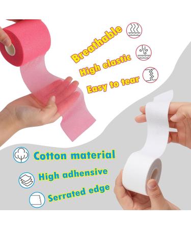 White Athletic Wrap Tape and Red Foam Prewrap Kit for Ankle Wrist Support - 4 Rolls Sports Tape Set for Climbing, Boxing, Football - 2.75 Inch x 89 Feet, 1.5 Inch x 33 Feet - Buy Online on GoSupps.com