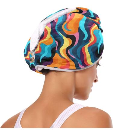 Abstract Patterns Hair Towel 2 Pack | Super Absorbent Quick Dry Hair Turbans for Women & Girls - Buy Online on GoSupps.com