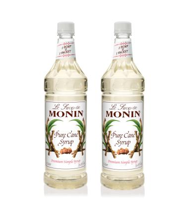 Monin Premium Coffee & Cocktail Syrup | 2x1ltr Pack | Pure Cane Syrup