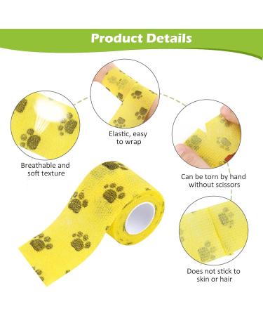 Ukofew 6pcs Self-Adhesive Bandage for Pets & Horses | Elastic Cohesive Wrap for Dogs Cats & Injuries (5cm x 4.5m) - Shop Now! - Buy Online on GoSupps.com