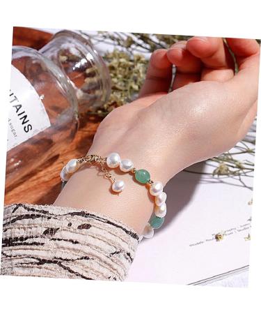 2pcs Fashion Bangle for Friends Decorative Bracelets Green Aventurine Bracelet Jewelry Wrist 19X1cm Green - Buy Online on GoSupps.com