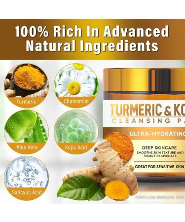 Turmeric Cleansing Pads for Dark Spots - 70 Pcs Turmeric Kojic Acid for Deep Cleansing & Nourishing Skin | Shop Now - Buy Online on GoSupps.com