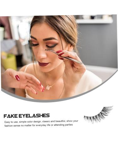 POPETPOP 5 Pairs eyelashes natural look eyelashes make up false lashes transparent stem fox end of eye lashes in bulk eye lash strip cosmetics artificial fiber lengthen set Fake eyelashes - Buy Online on GoSupps.com