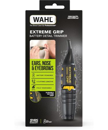 Wahl Extreme Grip Detail Trimmer Painless Eyebrow and Facial Hair Trimmer for Men and Women 2in1 Personal Trimmer Trimmer for Nose Ear Eyebrow Washable Heads Cordless Single - Buy Online on GoSupps.com