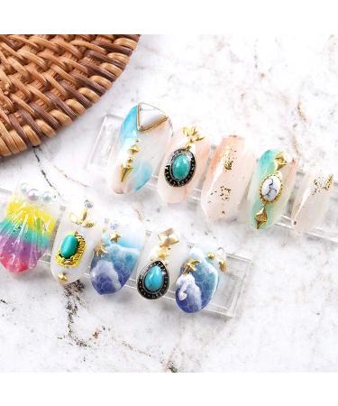 50PCS Turquoise Nail Charms - 3D Nail Art Supplies & Accessories for Manicure DIY - Buy Online on GoSupps.com