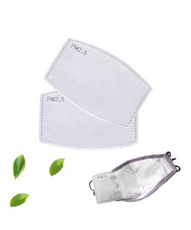 2pcs Activated Carbon Filter 5 Layers Anti Haze Dust Filters for Cotton Cover of Mouth Face Insert Replaceable Filters PM2.5 Filter Paper Protective for Outdoors