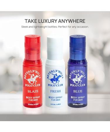 Beverly Hills Polo Club Men's Body Spray Collection Gift Set Featuring Luxury Designer Cologne Scents for Long Lasting Freshness BHPC 3 oz 3 Count (White) - Buy Online on GoSupps.com