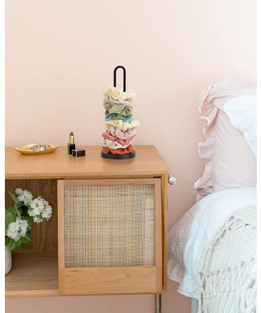 Modern Metal Hair Accessories Organizer Stand for 25-35 Scrunchies - Gold/White Tower for Girls - Brown/Black - Buy Online on GoSupps.com