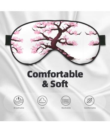 Silky Cherry Blossom Sleep Masks - Soft Satin Eye Cover for Travel & Naps | Unisex Blindfolds for Ultimate Comfort - Buy Online on GoSupps.com