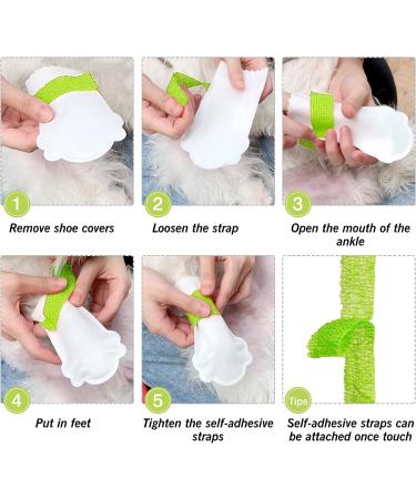 20Pcs Disposable Dog Boots for Small and Medium Dogs | Waterproof Paw Protection with Adjustable Straps | Puppy Shoes for Outdoor Adventures | Size L (2.5 - 3 Width) - Buy Online on GoSupps.com