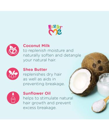 Just For Me Natural Hair Milk Curl Smoother - Coconut Milk, Shea Butter, Vitamin E - 8 oz - Controls Frizz & Defines Curls - Buy Online on GoSupps.com