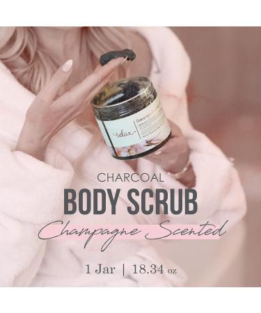 Manna Kadar Champagne Charcoal Scrub - Detoxify, Exfoliate, Hydrate - 18.34 oz - Buy Online on GoSupps.com