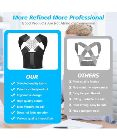 Buy HNCY Adjustable Posture Correction Back Holder for Women - Breathable Comfortable and Designed to Improve Sitting Posture - Prevention of Scoliosis - Black XXXL 3XL - Buy Online on GoSupps.com
