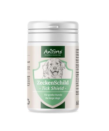 AniForte Tick Shield Tablets Dogs 60pcs - Natural Tick & Flea Treatment for Large Dogs Easy to Use Tick Protection Effective Repellent Alternative to Chemical Flea Killer Sprays and Spot-on