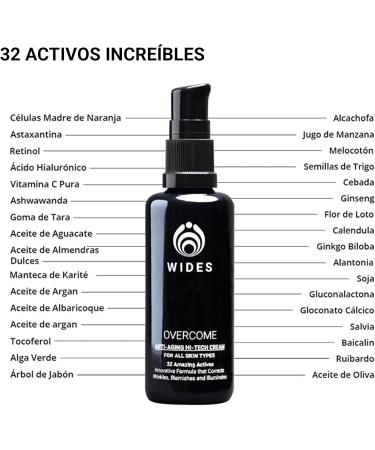 WIDES OVERCOME Best Anti-Wrinkle Cream for Men Natural 2024 with 33 Natural Active I Anti-Aging Men I Anti Wrinkle Cream for Men 50ml - Buy Online on GoSupps.com