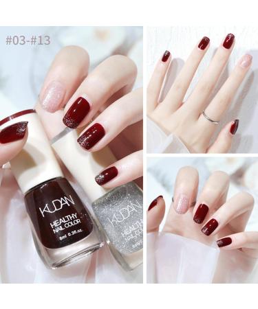 TBeautfave Silver Glitter Nail Polish Quick Dry Nail Polish Long Lasting Nail Varnish Pastel Nail Polish Non-Toxic Water Based Formula Breathable Nail Polish for Home DIY Nail Art ShinySilver - Buy Online on GoSupps.com