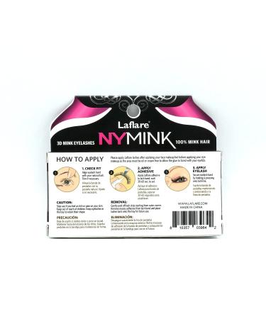 Laflare 3D NY Mink Eyelashes - Luxury 100% Real Mink Hair Lashes for Natural, Light, Trendy Look - Reusable and Multi-layered (NY51) - Buy Online on GoSupps.com