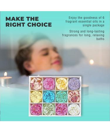 Floroma Aromatherapy Shower Steamers Variety Set - 12 Shower Bombs with Essential Oils for Relaxation. Perfect Shower Melts Gift for Women. Home Spa Shower Fizzies - Buy Online on GoSupps.com
