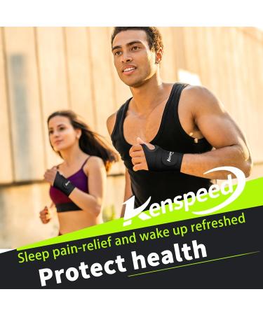 Wrist Brace Compression Strap | Adjustable Carpal Tunnel Support for Pain Relief | Breathable & Fits Both Hands | Ideal for High-Impact Sports | Unisex Black - Buy Online on GoSupps.com