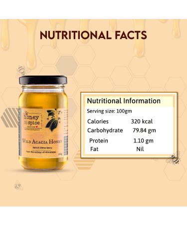Honey and Spice Wild Acacia Honey from the Valleys of Himalayas with No Added Sugar & Preservatives 250 Gm - Buy Online on GoSupps.com