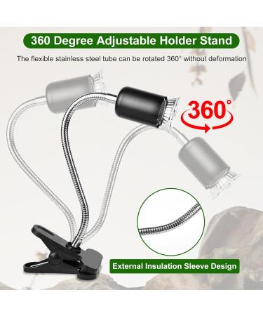 Premium Wine Turtle Heat Lamp with UVA UVB Basking Spot Bulb 360 Swivel Clamp for Reptiles | Ideal for Turtles Snakes & Lizards - International Shipping Available! - Buy Online on GoSupps.com
