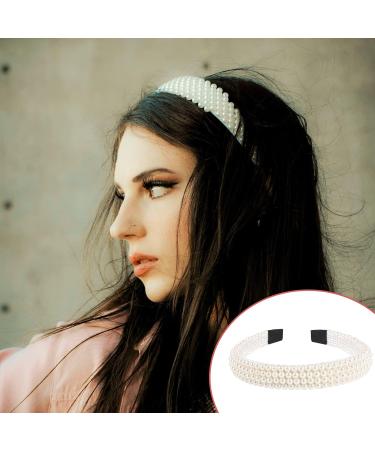 Sliverdew 6 Pack Pearl Headband Set for Women - White Faux Pearl Rhinestones Hairbands for Bridal & Wedding Hair Accessories - Buy Online on GoSupps.com