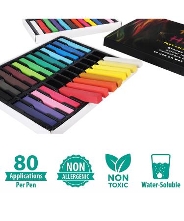 Buy THNKSTAPS 24-Piece Temporary Hair Color Chalk Set for Kids | Washable Hair Dye for Parties Carnival Christmas & Halloween - Buy Online on GoSupps.com