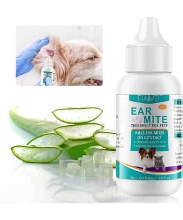 JSBNQRMZ Dog Ear Care Ear Mite Treatment for Dogs Relieves Yeast Infections Alleviates Ear Mite Earwax and Dirt Pain for Puppies(22ml) - Buy Online on GoSupps.com