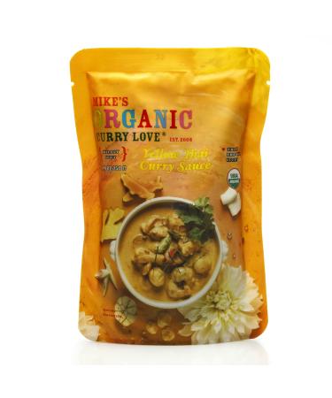 Yellow Thai Curry Sauce ORGANIC. VEGAN. DAIRY FREE. FOR A QUICK AND EASY MEAL. | 1 x 8.8 oz pouch Yellow Thai Curry Single