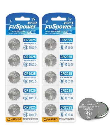 CR2025 Battery CR2025 3V Lithium Battery 2025 Lithium Coin Cell Batteries CR2025 Button Cell Battery DL/CR2025 for Car Remote Key Door Opener Scale 10pcs